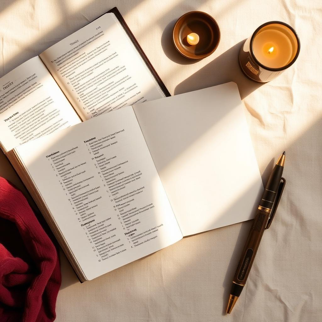 A 21-day devotional booklet with a small cross and morning light