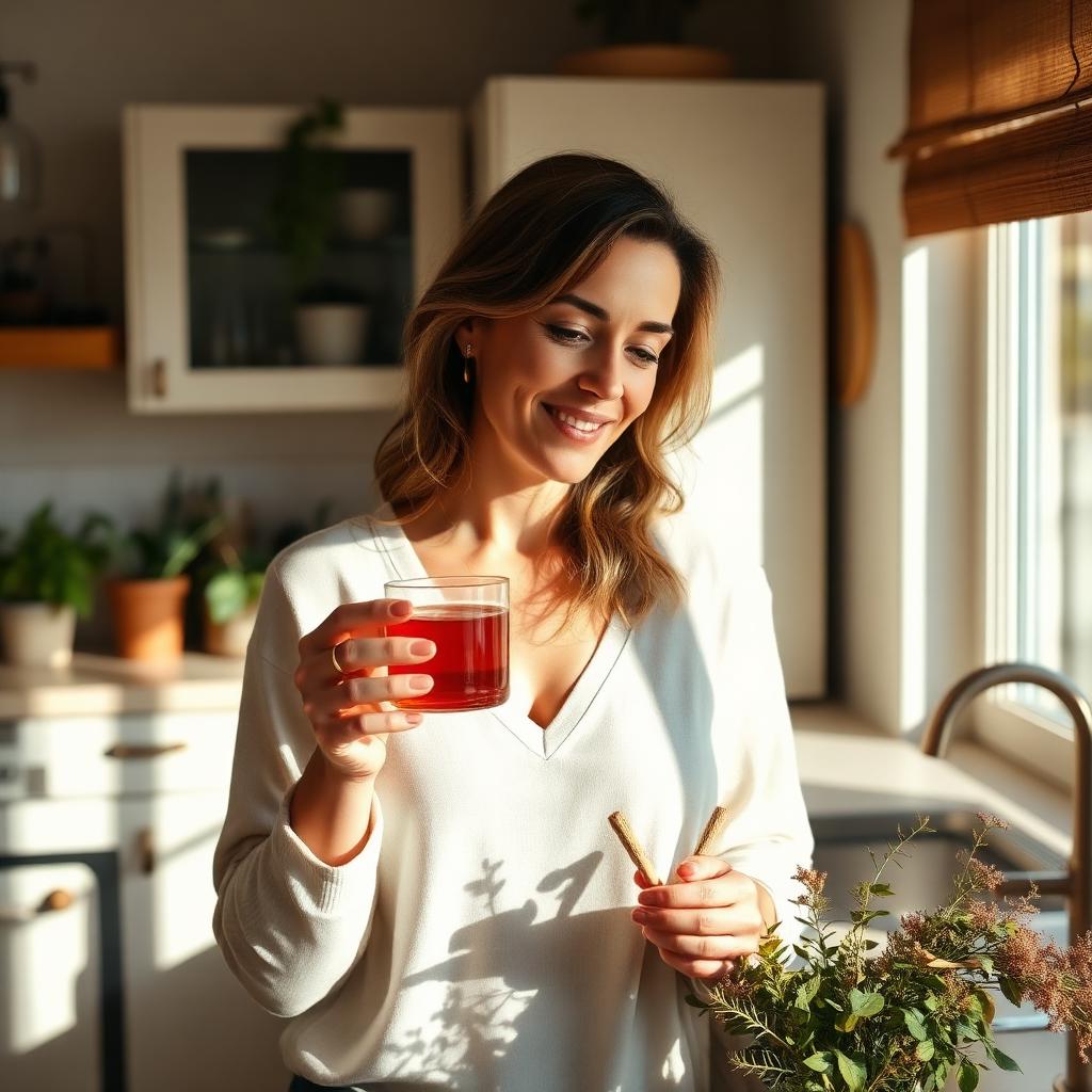 Nourishing herbs and a journal for tracking perimenopause symptoms