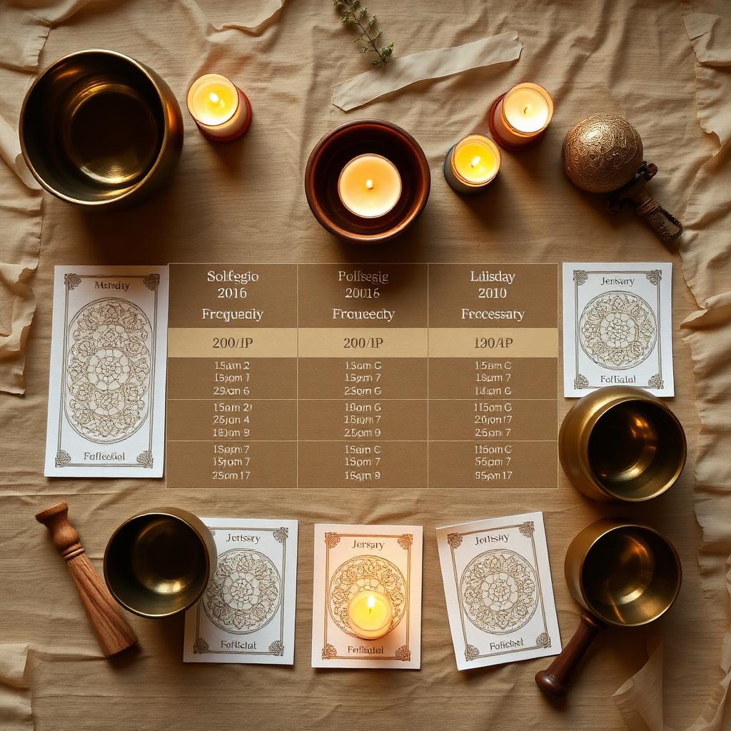 Nine singing bowls arranged in a circle with candles