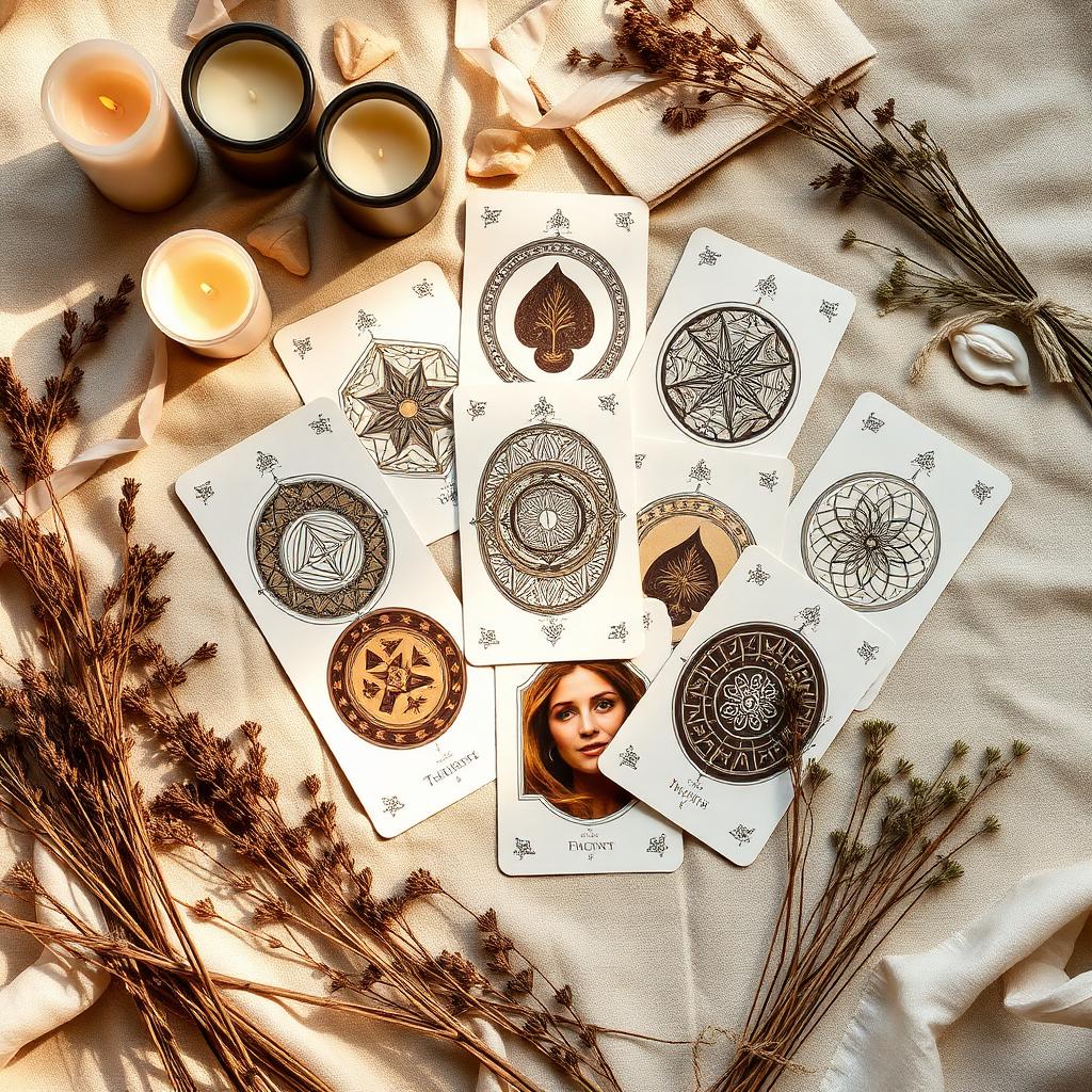 A printable ritual card deck with botanical illustrations